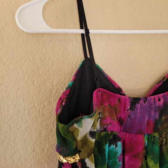 Ruby Rox Y2K Babydoll Mini Dress 3 Lined Multicolor Sleeveless Romantic Fairy - Picture 6 of 7